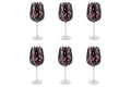 JAMILA SET OF 6 GOBLETS 510ML TRANSP.W/BLACK BAL - 5925101