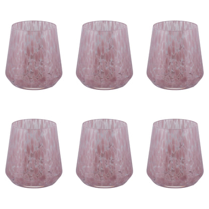CANDY SET OF 6 PINK WATER GLASSES 410ML - 5925330