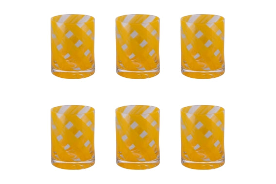 VERTIGO SET OF 6 YELLOW WATER GLASSES 340ML -  5925975