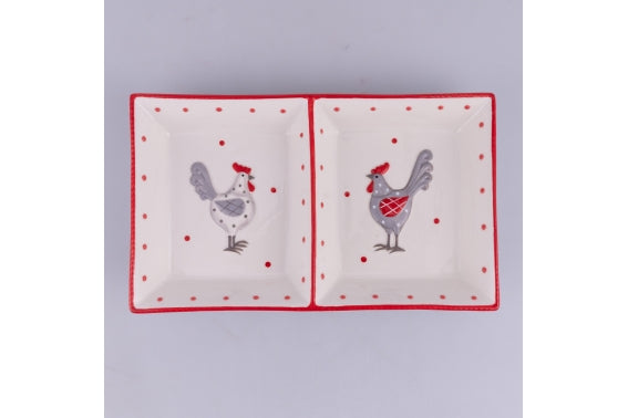 EASTER SERVING PLATE 2 COMP. 27.5X16.3X4.3 - 5926376