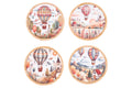 BALLOON TILE D20CM CERAMIC/BAMBOO 4ASS - 5926469