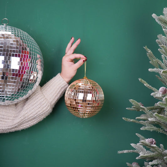 Boule de Noël Disco Or - 15cm