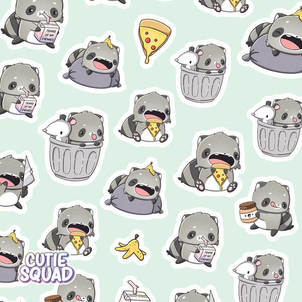 Wacky Raccoon Sticker Sheets