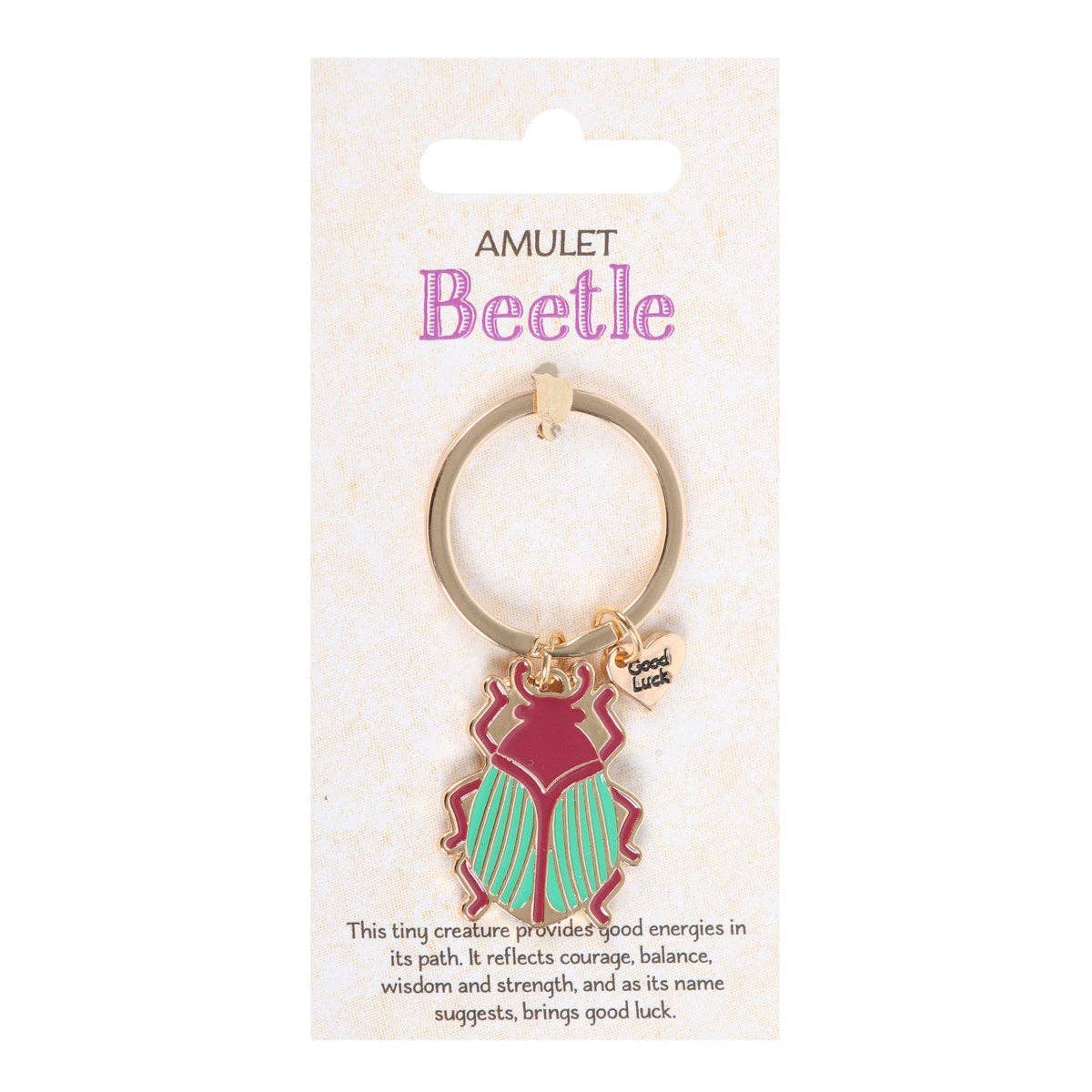 Lucky Gold Beetle Keychain