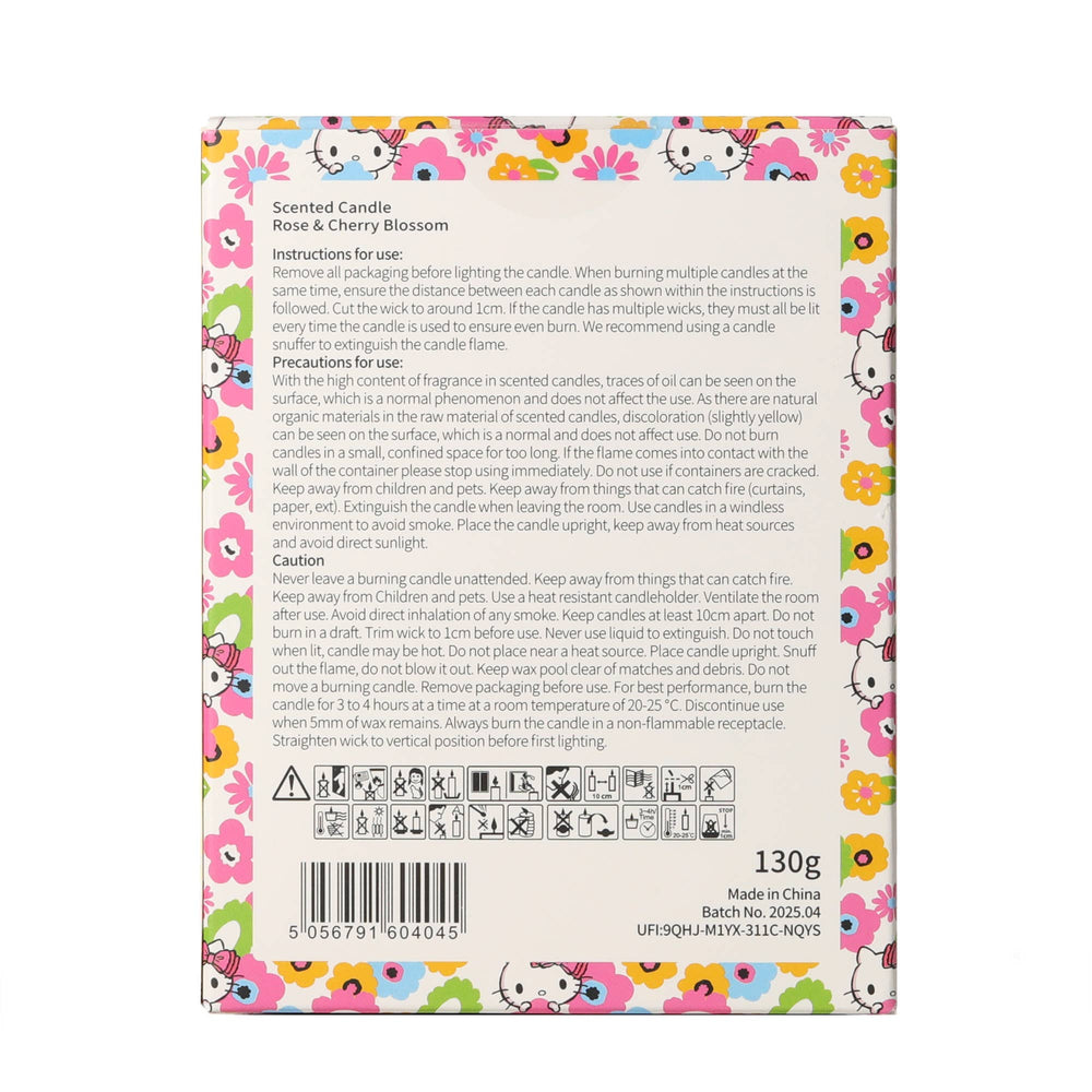 Bougie à Thème Printanier au Parfum de Rose et de Fleur de Cerisier