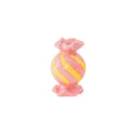 Kandelaar - Toffee Candy - Keramiek - Roze/Geel - 8,5x8,5x13 cm