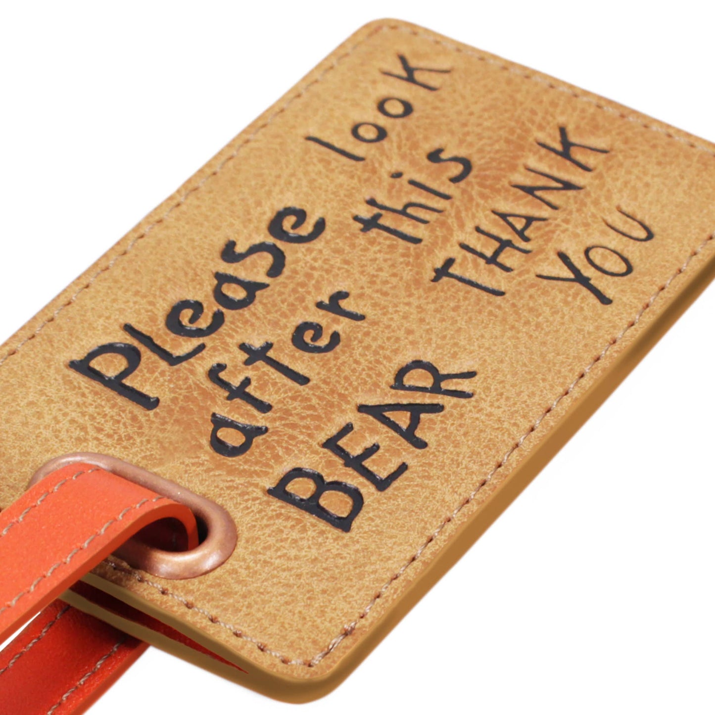 Luggage tag — Paddington Bear (please take care of this bear)