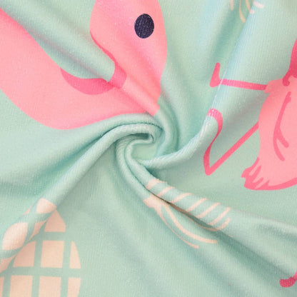 Lightweight and absorbent beach towel FLAMINGOS 100 x 160 cm