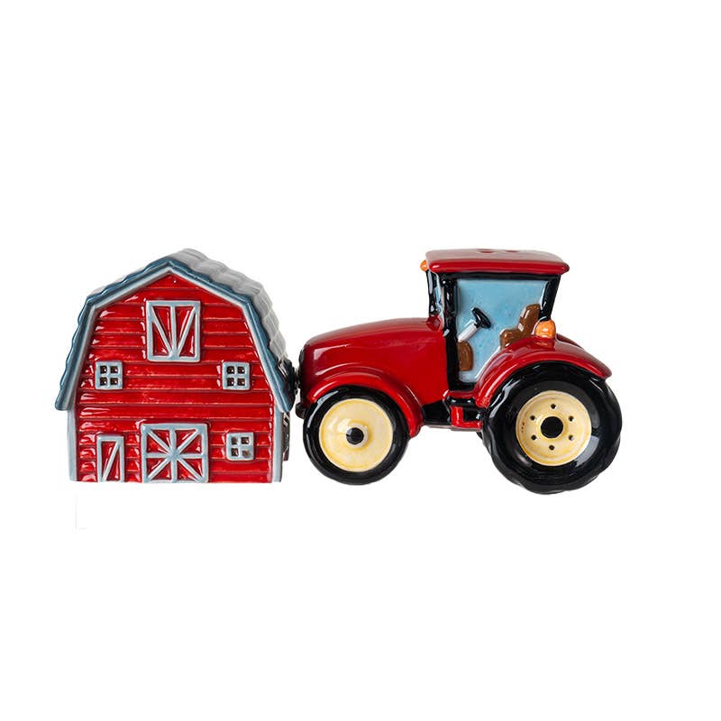 Tractor &amp; Barn Salt and Pepper Shaker Set 16126