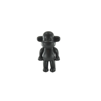 Ornament - Monkey Figurine 'The Legend' - Polyresin - Black - 20.5x13.5x35cm