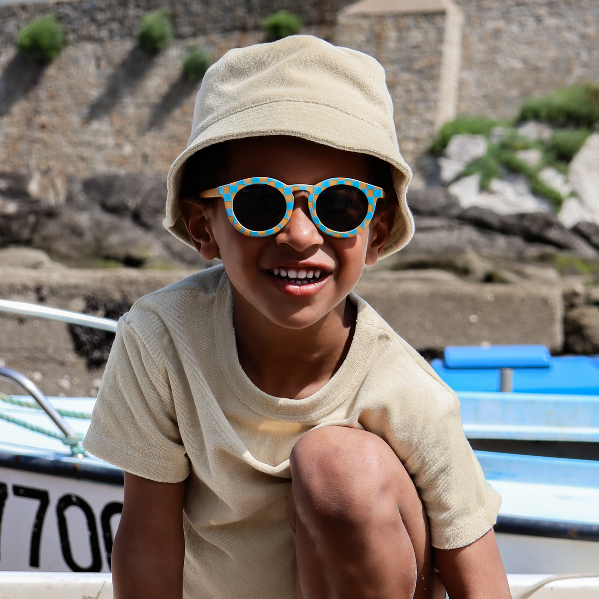 Children's Sunglasses - CAT 3 - Matchy Vichy Blue