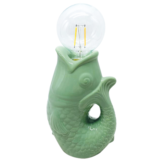 Battery-operated LED matcha fish decoration L13.5 W8.2 H27cm