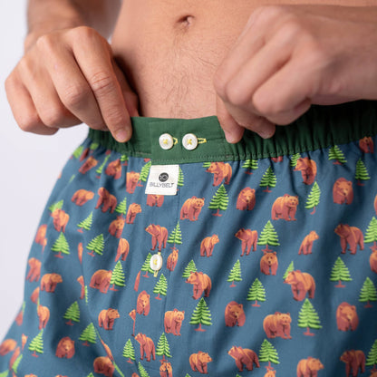 Boxer shorts in 100% organic cotton - Brown bear