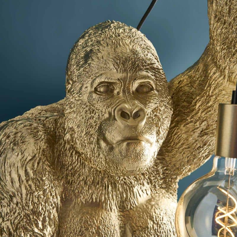 Gorilla Jungle Jack Gold Wall Sconce
