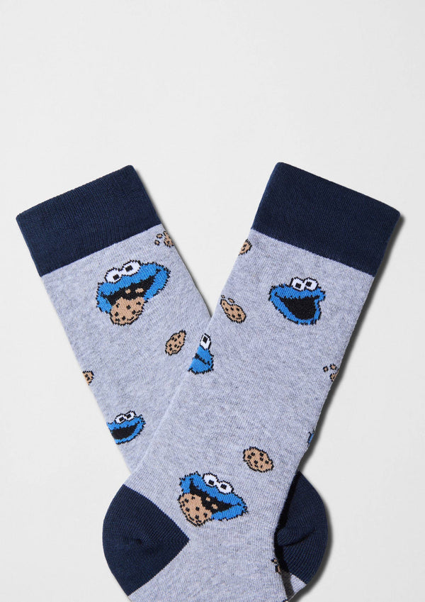 BeSesameStreet Cookie Monster Gris - coton biologique