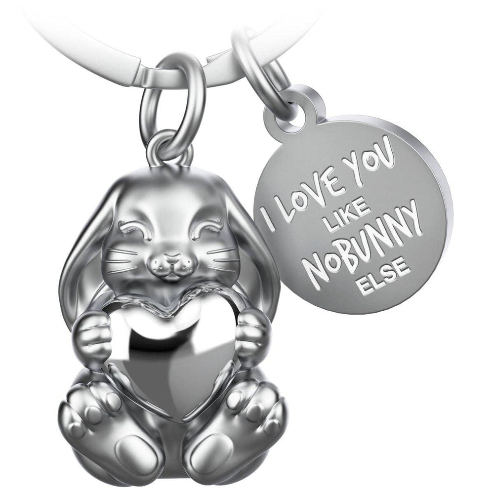 Rabbit Bunny key ring “I love you like nobunny else”