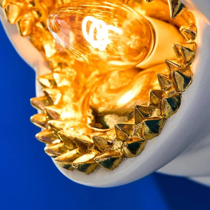 Applique murale Requin Hai Sharky Shark Blanc/Or