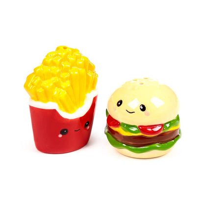 Burger & Fries Foodiemals Ceramic Salt & Pepper Shaker Set