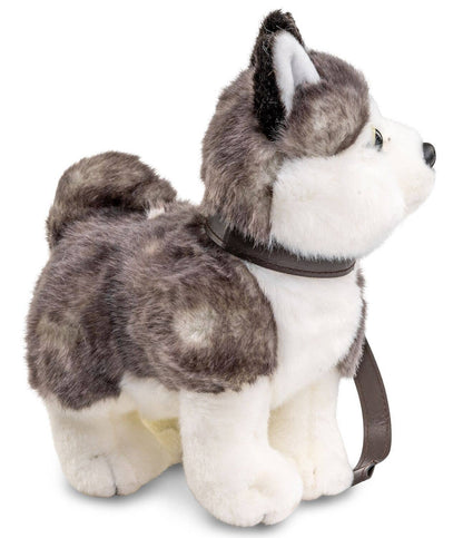 Peluche Chiot Husky avec Laisse