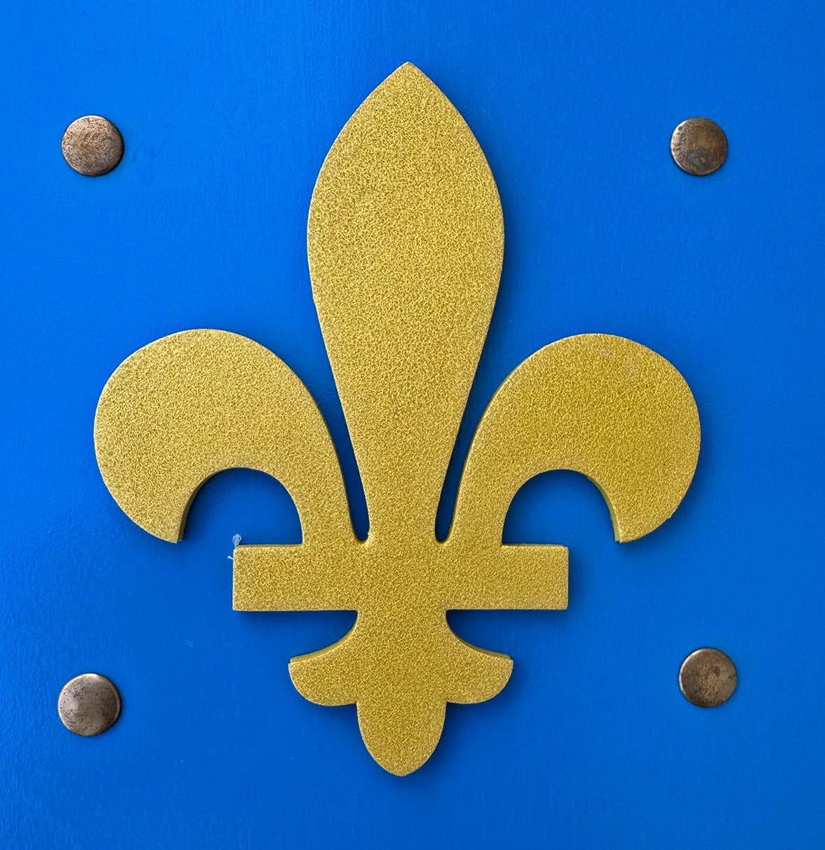 Historical Blue Shield with Fleur-de-Lys L