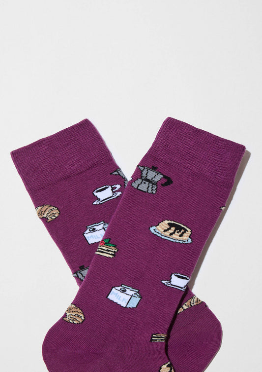 BeSweetBreakfast Violet - 100% Organic Cotton Socks
