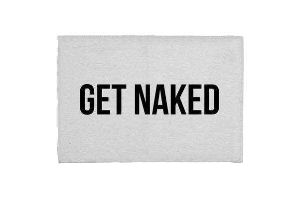 "Get Naked" bath mat