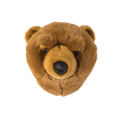Oliver the brown bear plush wall decoration