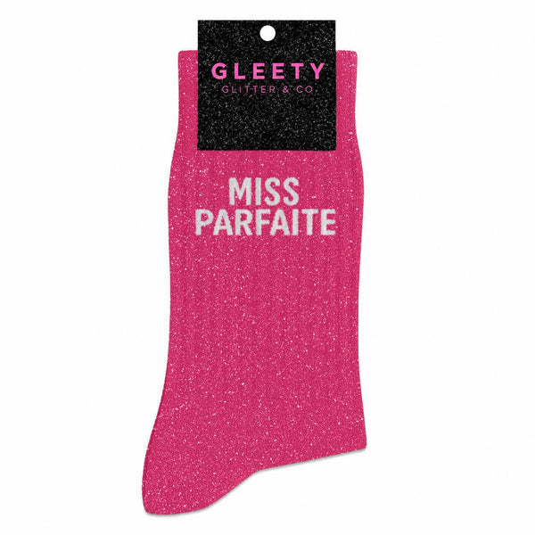Chaussettes à Paillettes Miss Parfaite Fuschia – Gleety