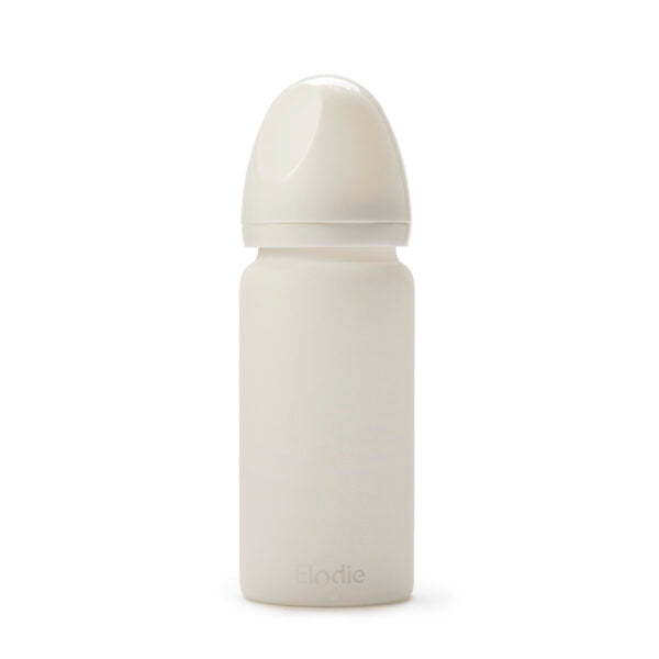 Glass Baby Bottle Vanilla White