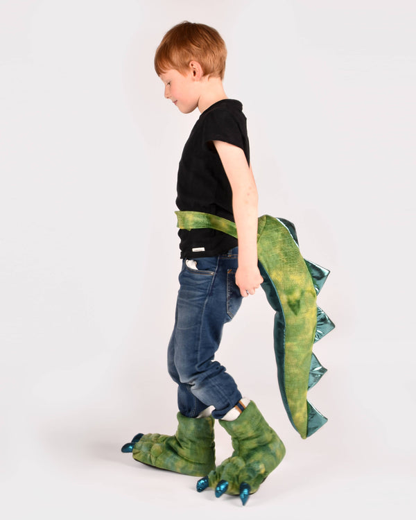 Dinosaur slipper + tail set EU size 30-34