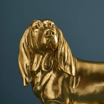S/2 Dachshund Bookends, Gold 27.5 x 14 x 20 cm