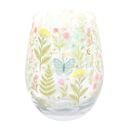 Verre sans pied à motif floral Luna Bloom