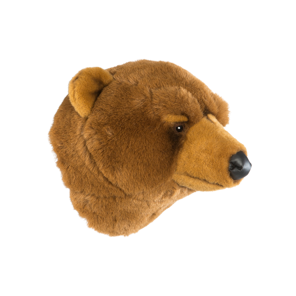 Oliver the brown bear plush wall decoration