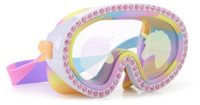 Bling2o MASQUE DE NATATION: PINK MAGIC - Magique Rose, multicolore, silicone, sangle réglable, Protection UV à 100 %, anti-buée, en boîte de rangement transparente, 6+