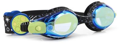 Bling2o LUNETTES DE NATATION: SOLAR SYSTEM - Poussière d'Étoiles Noire, noir, silicone, sangle réglable, Protection UV à 100 %, anti-buée, en boîte de rangement transparente, 3+