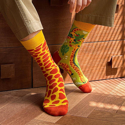 Mismatched Giraffe Socks