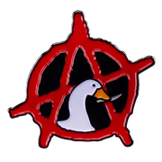 Pin's Canard Blanc Anarchiste – vue produit 1