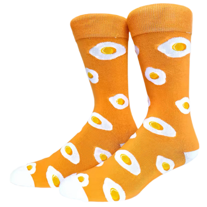 chaussettes oranges oeuf au plat mrcol