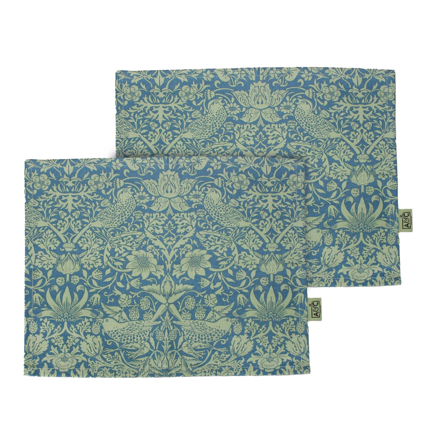 William Morris Sage Green Recycled Cotton Placemats & Napkins