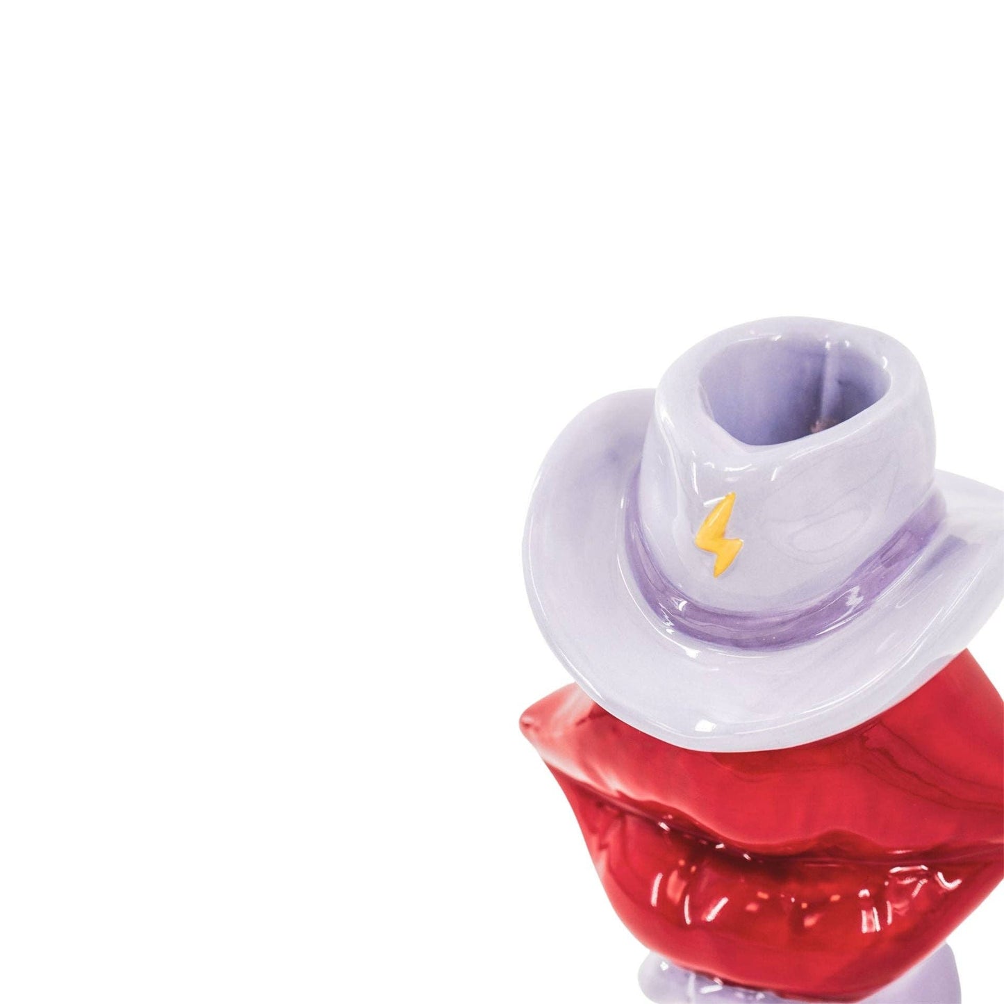 Candlestick - Boot / Lip / Hat - Pink / Red / Lilac - 10x8x20 cm