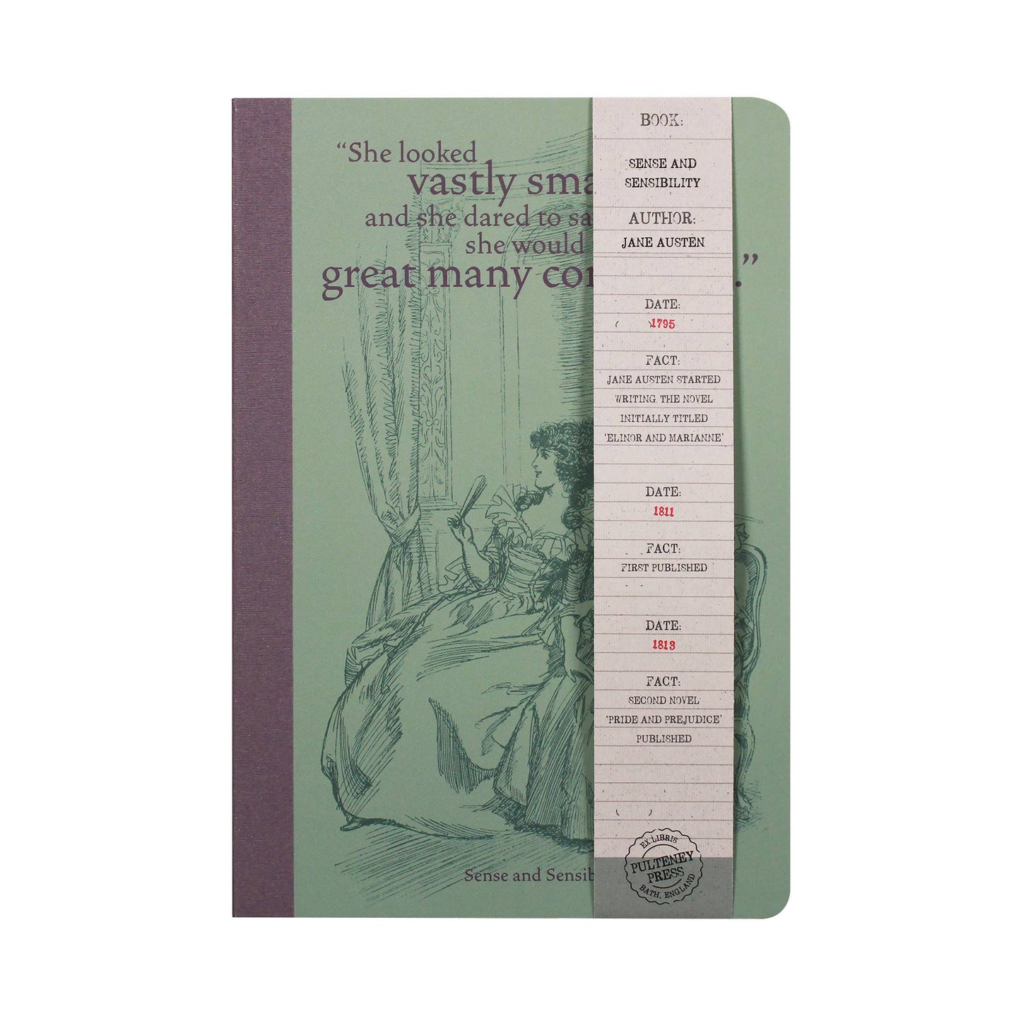 Pulteney Press Jane Austen Flexible A5 Notebook
