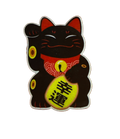 Zwarte gelukskat sticker