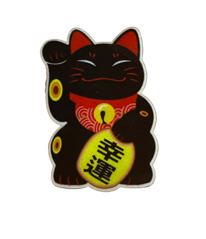 Black Lucky Cat Sticker