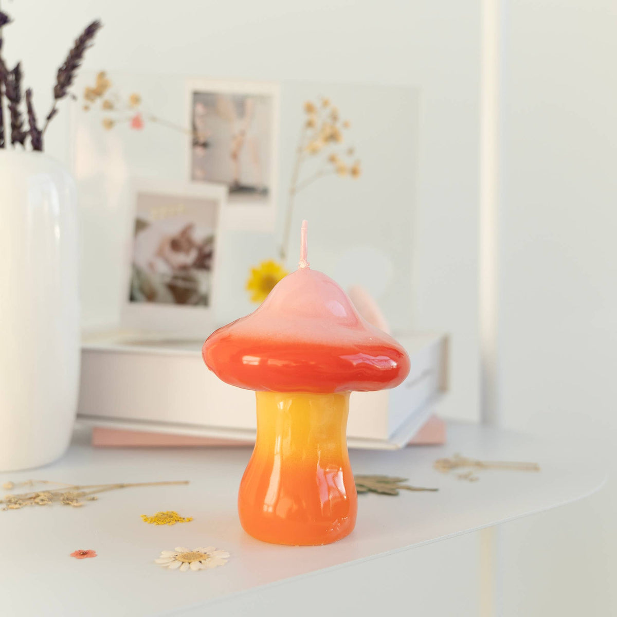 Small Mushroom Sunset Candle