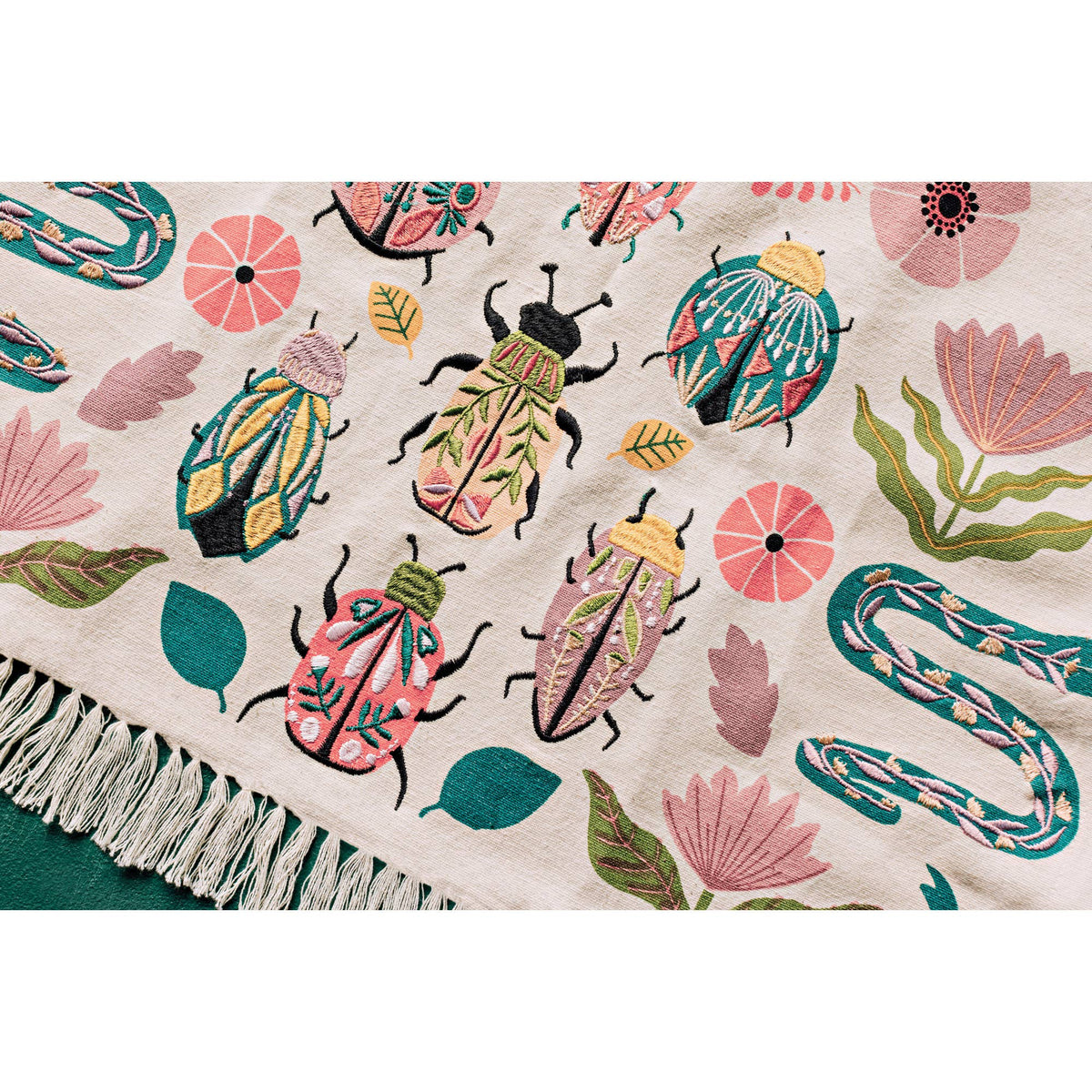 Embroidered Amulet Tea Towel