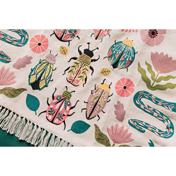 Embroidered Amulet Tea Towel