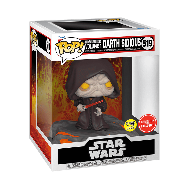 pop deluxe red saber series volume 1 darth sidious glow 519