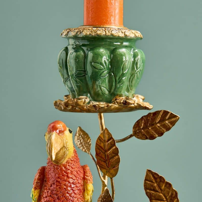 Chandelier Zèbre Poly/Métal, 27 x 9x45 cm