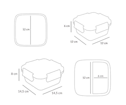 Large Geometric Nature Lunch Box