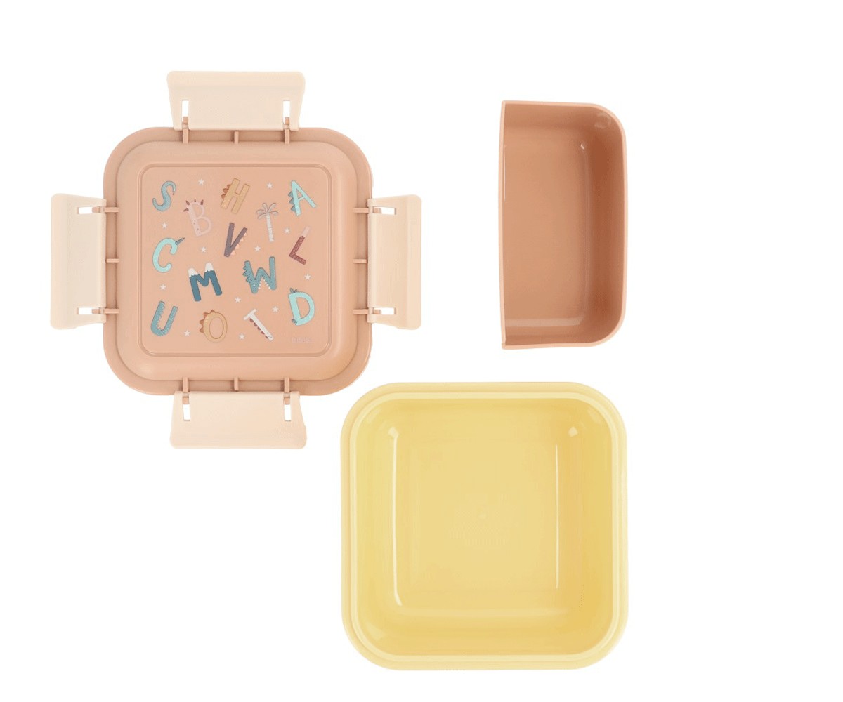 Large Lunch Box with Funny Letters